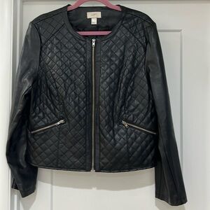 Loft faux leather lined jacket.